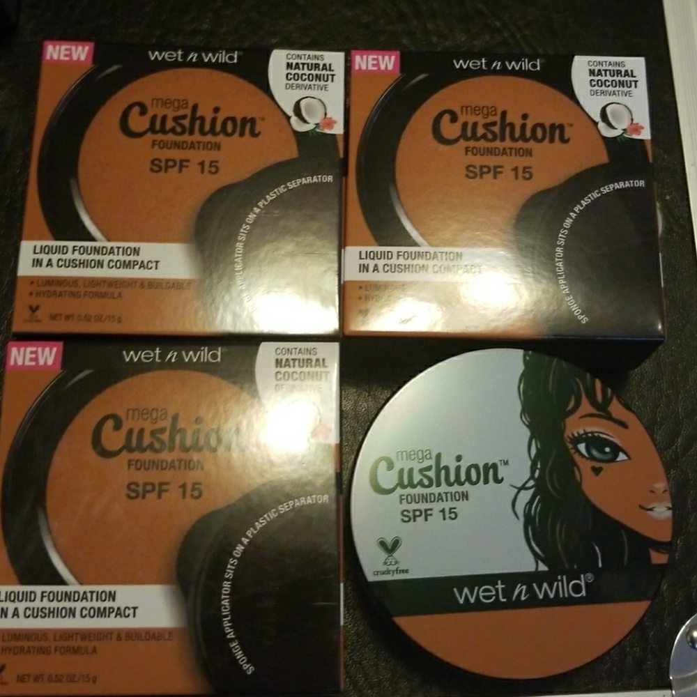 Wetnwild mega cushion foundation 4 pack lot new
